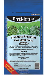 FERTILOME CRABGRASS PREVENTER PLUS LAWN FOOD W/ DIMENSION 20-0-3 (32 LBS.)