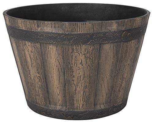 WEATHERED OAK WHISKEY BARREL PLASTIC