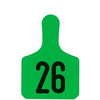 Y-tex 4 Star Numbered Large Cattle Id Ear Tags Green 26 - 50