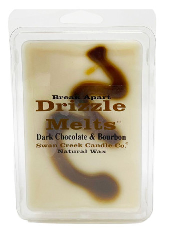 Swan Creek Candle Break-Apart Drizzle Melt Dark Chocolate & Bourbon NEW
