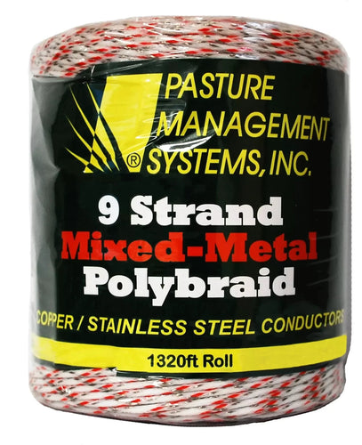 Pasture Management Mixed-Metal Polybraid 9 Strands