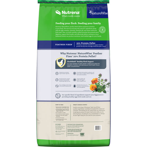 NatureWise® 20% Protein Feather Fixer Pellet Poultry Feed