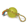 Boss PetEdge Chomper 5 TPR Ball with Rope Tugs Dog Toy