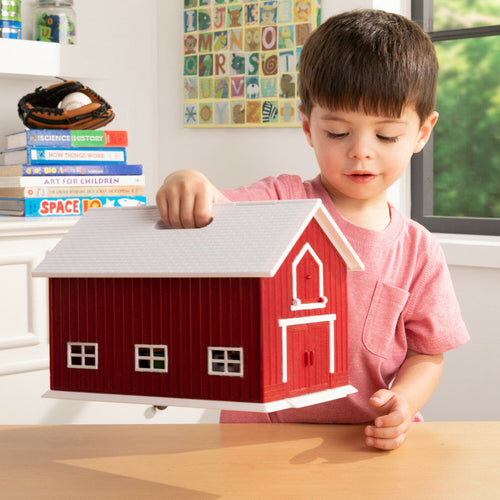 Tomy John Deere 1:64 Scale 24 Piece Farm Playset with On-the-Go Barn