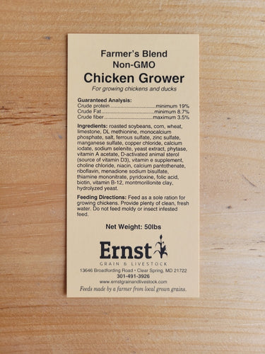 Ernst Grain & Livestock Farmer's Blend Non-GMO Chicken Grower 50lbs