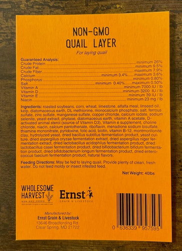 Ernst Grain & Livestock Wholesome Harvest Quail Layer