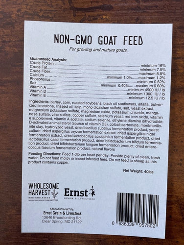 Ernst Grain & Livestock Wholesome Harvest Goat Feed