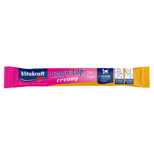 Vitakraft Lick 'n' Lap Snack™ Creamy, Cat Treat with Real Chicken, 4 Count