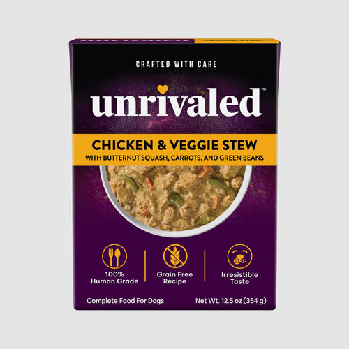 Unrivaled Chicken & Veggie Stew With Butternut Squash, Carrots and Green Beans Dog Food