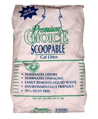 Premium Choice Scoopable Cat Litter 40 lb