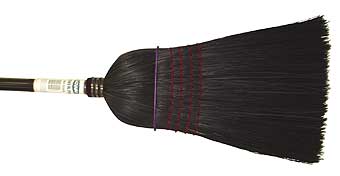 #9 BARN BROOM WITH LAQUERED HANDLE BLACK
