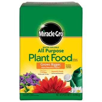 MIRACLE GRO WATER SOLUBLE ALL PURPOSE PLANT FOOD