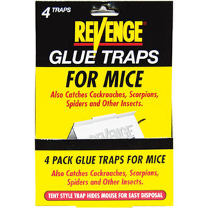 REVENGE GLUE TRAPS FOR MICE PACK OF 4