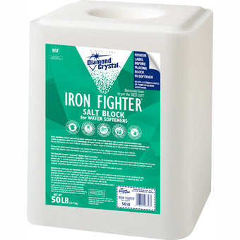 DIAMOND CRYSTAL IRON FIGHTER SALT BLOCK FOR WATER SOFTENERS 50 LB