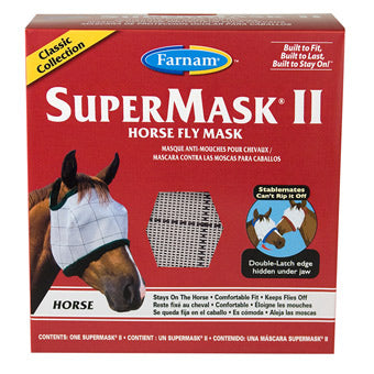 SUPERMASK II HORSE FLY MASK W/O EARS SZ HORSE