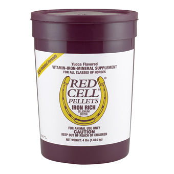 RED CELL PELLETS IRON RICH FOR HORSES PAIL 4 LB