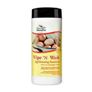 MANNA PRO WIPE N WASH EGG CLEANSING TOWELETTES