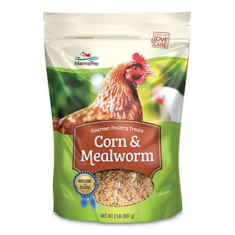 CORN & MEALWORM SNACK BLEND GOURMET POULTRY TREATS 2 LB