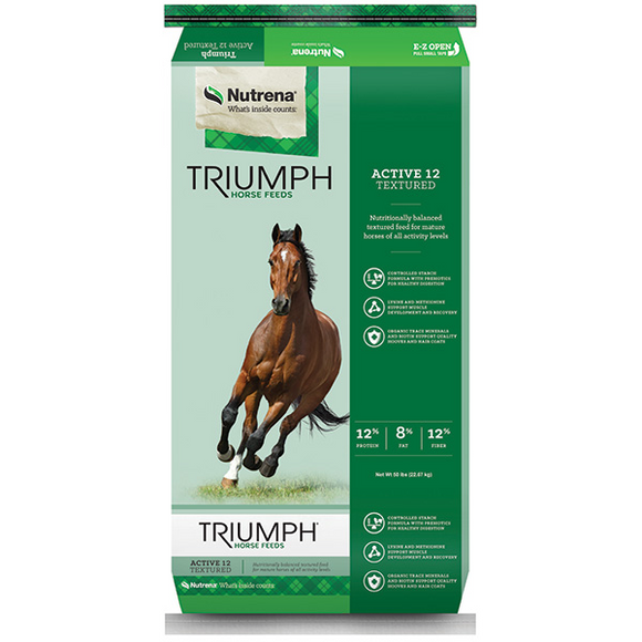 TRIUMPH ACTIVE 12% TEXTURED HORSE FEED 50 LB